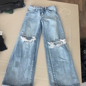Distressed Light Blue Kids Jeans